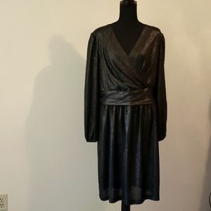 Sparkly black midi dress!